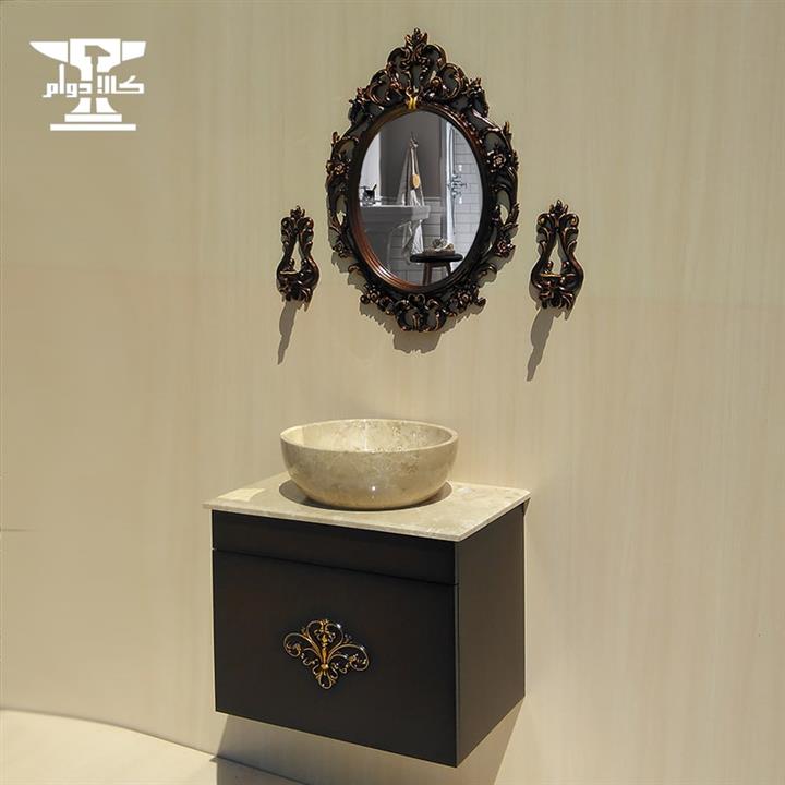ست روشویی کلاسیک  عرض ۶۰ و با صفحه‌ ی سنگ طبیعی